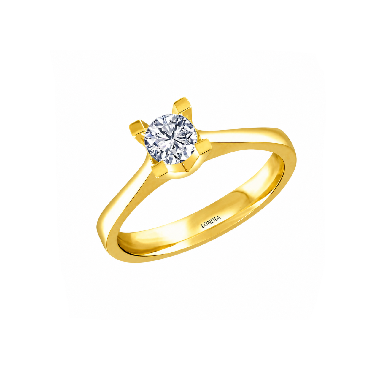 0.40 Ct. Valentine Design Solitaire Ring in 14K Gold