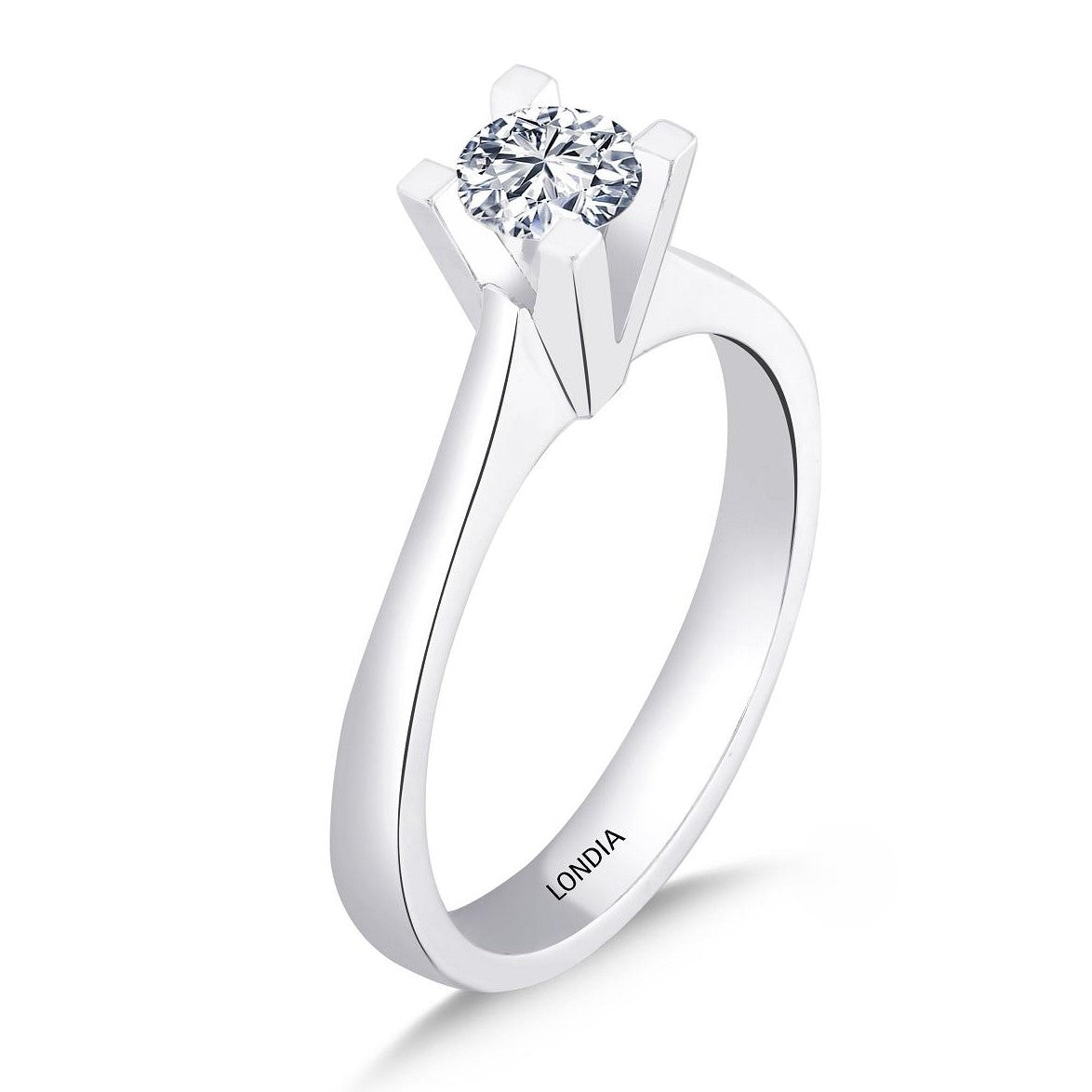 0.40 Ct. Valentine Design Solitaire Ring in 14K Gold