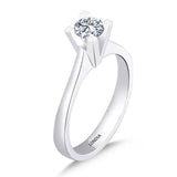 0.40 Ct. Valentine Design Solitaire Ring in 14K Gold
