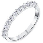 0.40 ct. Diamond Eterna Design Half Eternity Band Ring in 14K Fine Gold