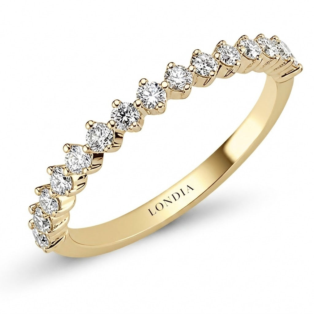 0.45 Carat Diamond Half Eternity Ring in 14K Gold