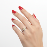 0.45 Carat Fancy Yellow Pear Diamond 14K Gold Ring