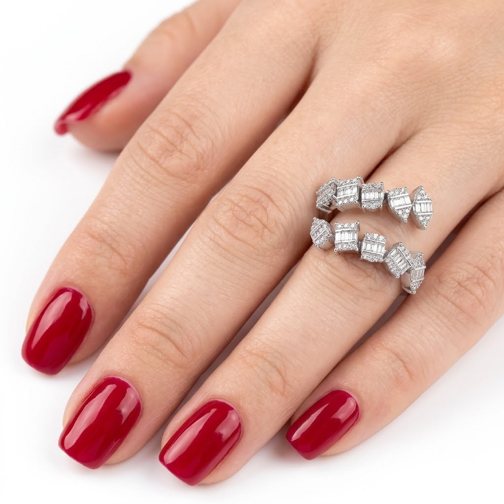 Natural Diamond Statement Design Ring 