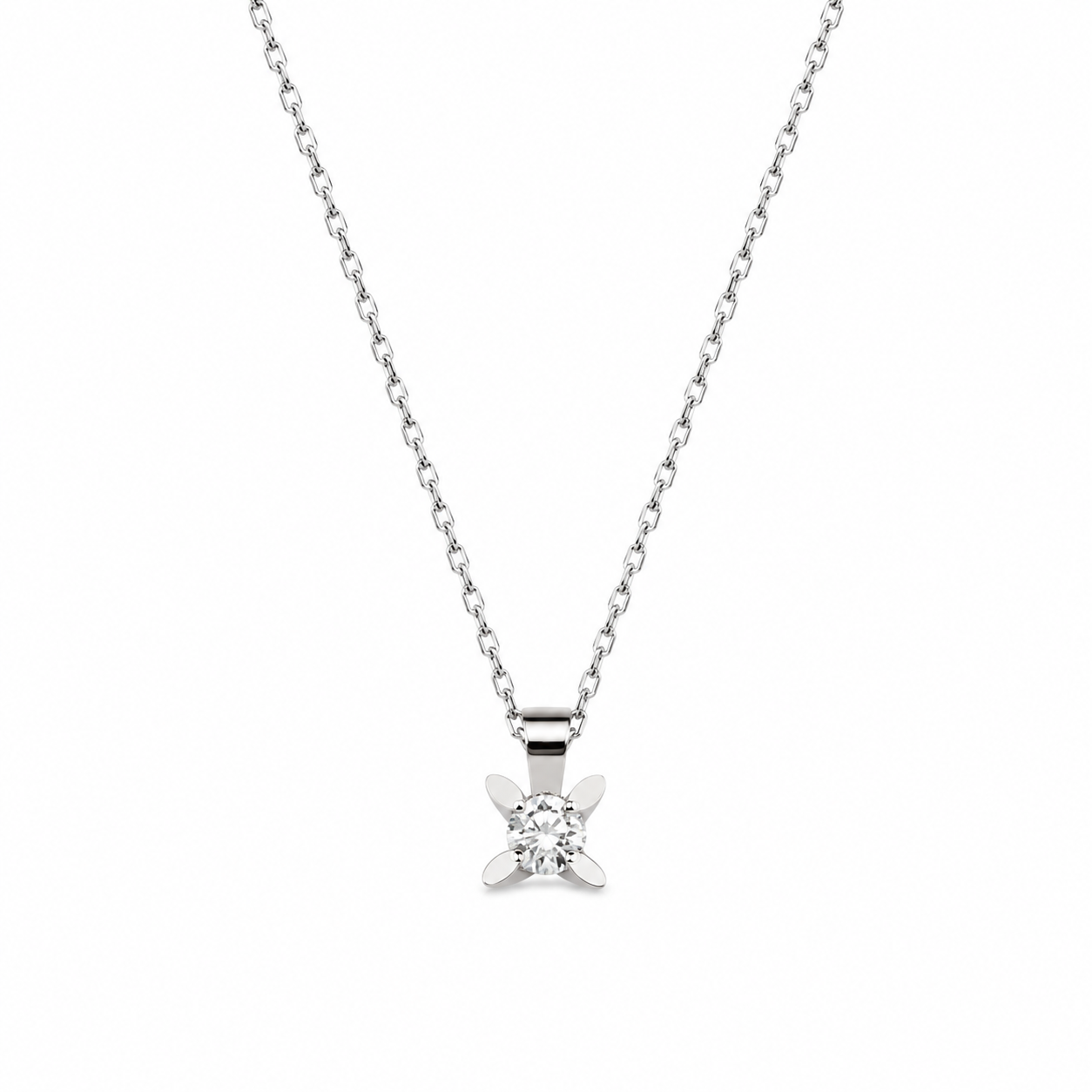 0.45 Ct Natural Diamond Londia Butterfly Design Solitaire Set in 14K Gold
