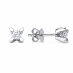 0.45 Ct Natural Diamond Londia Butterfly Design Solitaire Set in 14K Gold