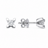0.45 Ct Natural Diamond Londia Butterfly Design Solitaire Set in 14K Gold
