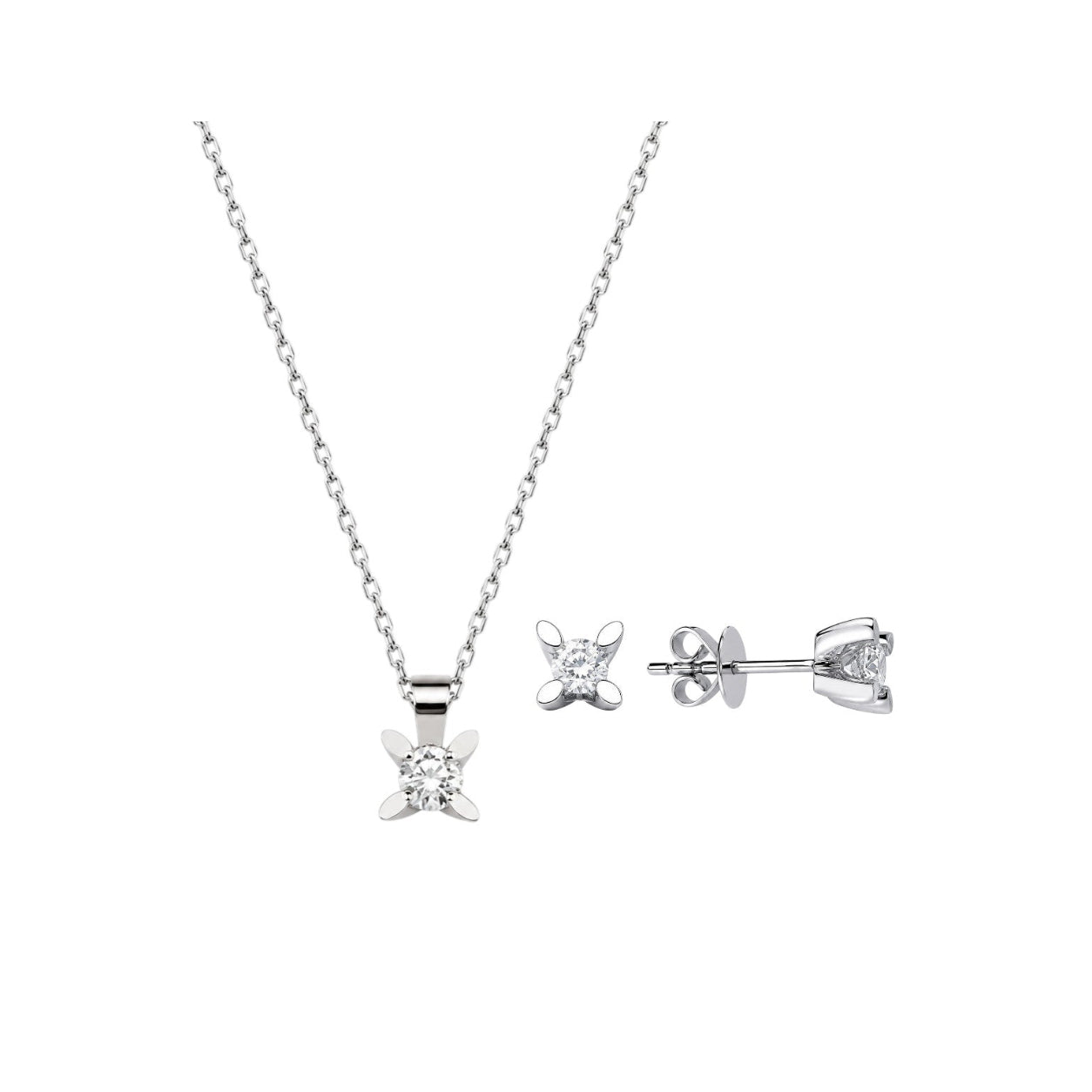 0.45 Ct Natural Diamond Londia Butterfly Design Solitaire Set in 14K Gold