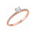 Natural Diamond Side Stone Ring