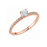 Natural Diamond Side Stone Ring