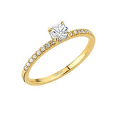 Natural Diamond Side Stone Ring