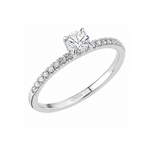 Natural Diamond Side Stone Ring