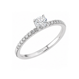 Natural Diamond Side Stone Ring