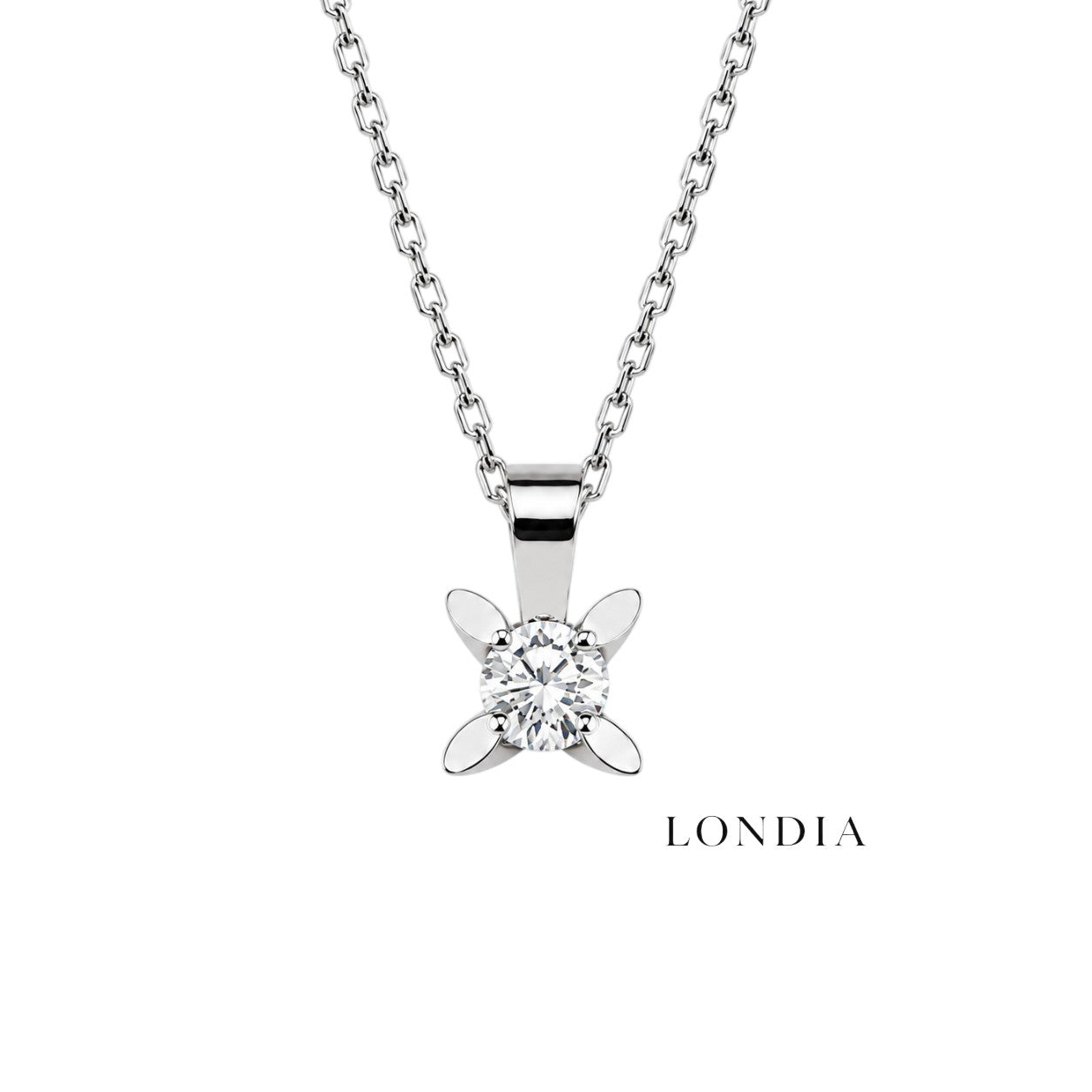 0.45 Ct. F Color Natural Diamond Butterfly Solitaire Set