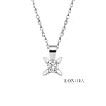0.45 Ct. F Color Natural Diamond Butterfly Solitaire Set