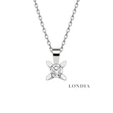 0.45 Ct. F Color Natural Diamond Butterfly Solitaire Set