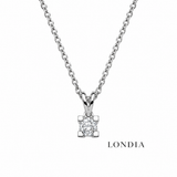 0.45 Ct. F Color Natural Diamond Valentine Solitaire Set