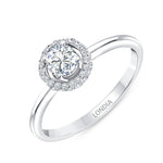 0.45 Ct. Natural Diamond Embrace Halo Design Ring in 14K Gold