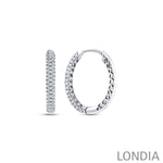 0.45 ct. Round Diamond Hoop Earring 14K Gold