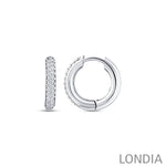 0.45 ct.  Round Diamond Hoop Earring 14K Gold