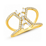 0.45 ct Natural Diamond Design Ring | 18K Gold