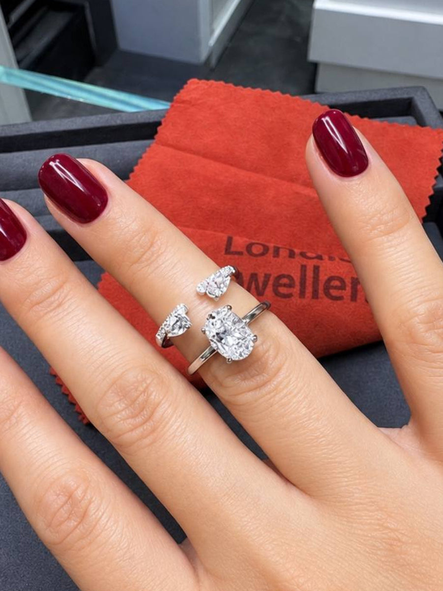 0.50 Carat Angel Wing Natural Diamond Design Ring