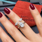 0.50 Carat Angel Wing Natural Diamond Design Ring