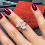 0.50 Carat Angel Wing Natural Diamond Design Ring