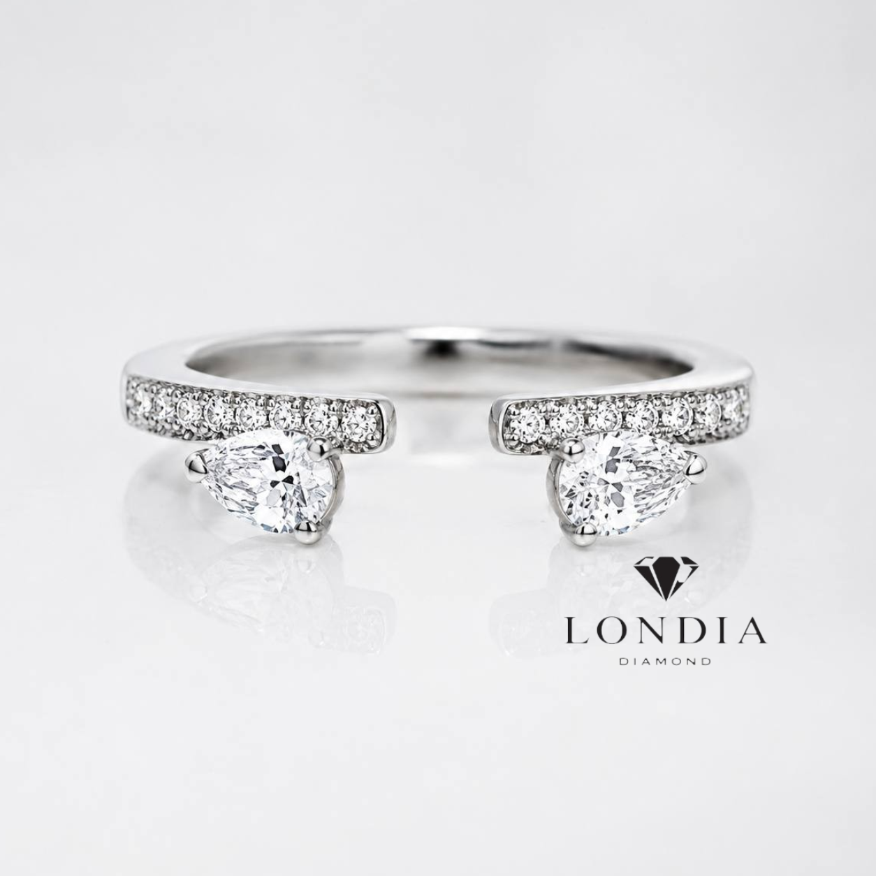 0.50 Carat Angel Wing Natural Diamond Design Ring