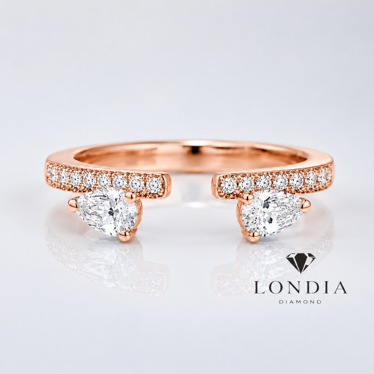 0.50 Carat Angel Wing Natural Diamond Design Ring