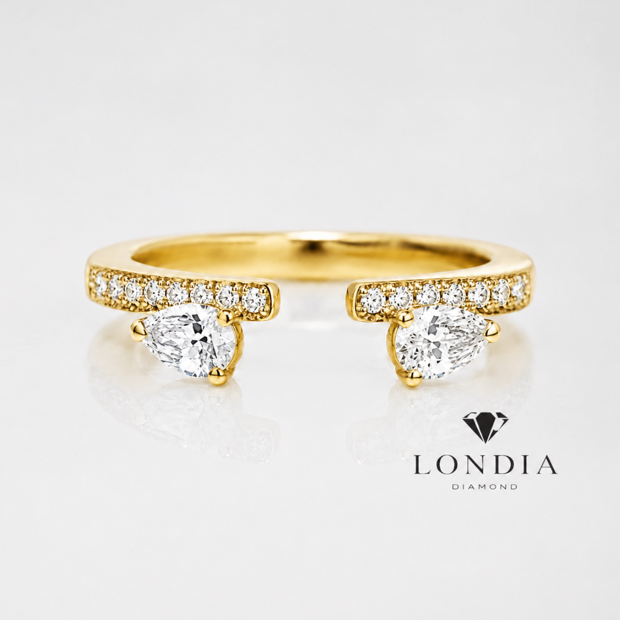 0.50 Carat Angel Wing Natural Diamond Design Ring
