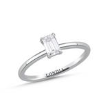 0.50 Carat Emerald Solitaire Diamond Ring