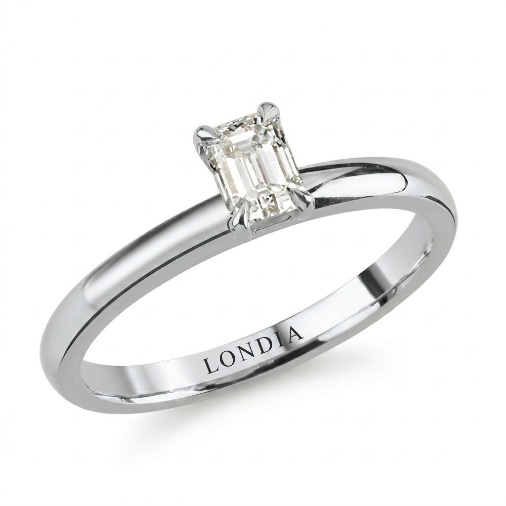 0.50 Carat Emerald Solitaire Ring
