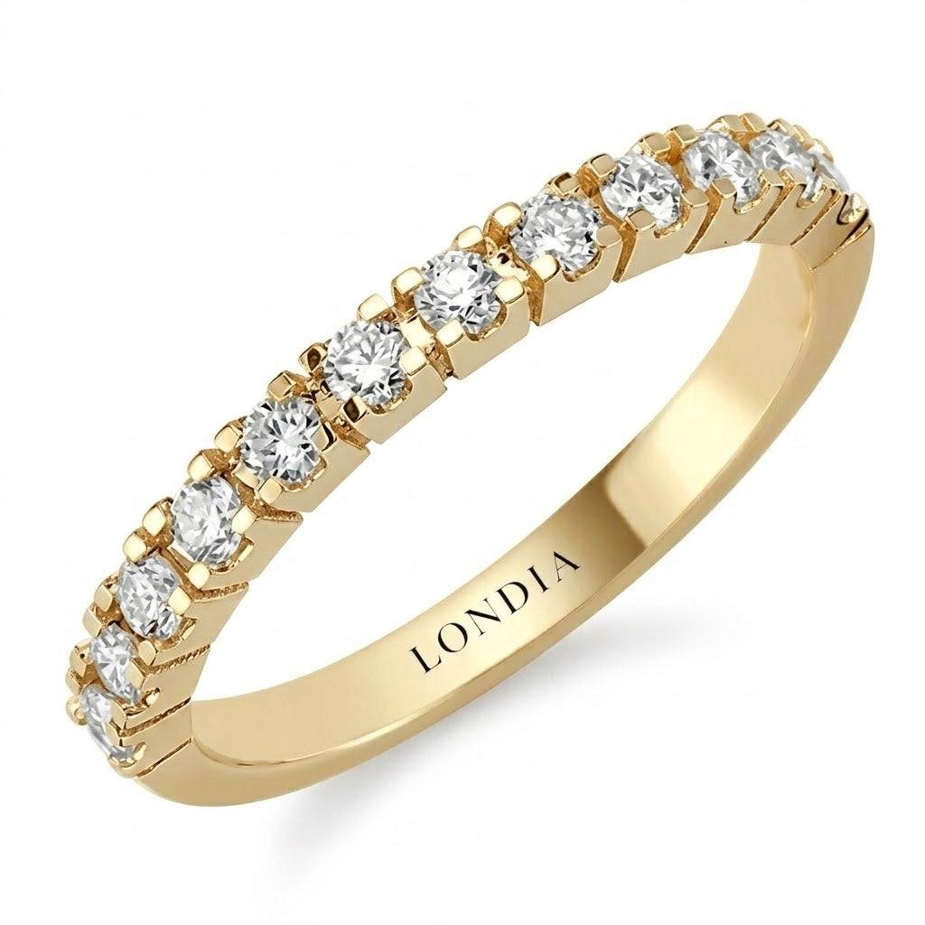 0.50 Carat Diamond Half Eternity Ring in 14K Gold