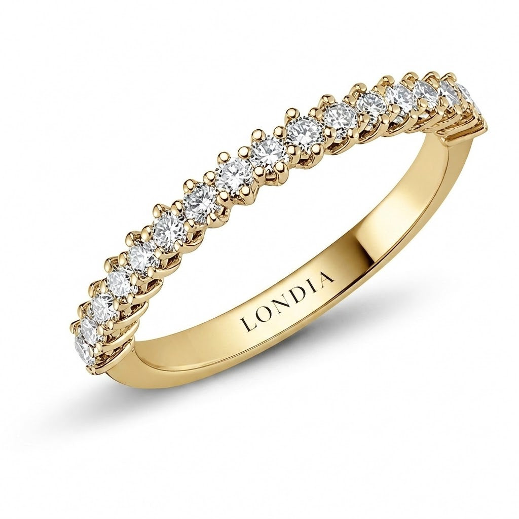 0.50 Carat Diamond Half Eternity Ring in 14K Gold