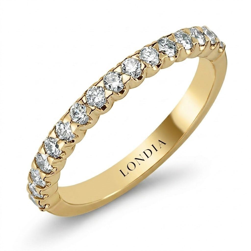 0.50 Carat Diamond Half Eternity Ring in 14K Gold