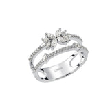 0.50 Carat Natural Diamond Statement Design Ring – 14K Gold