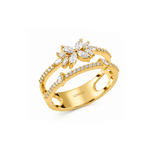 0.50 Carat Natural Diamond Statement Design Ring – 14K Gold