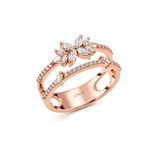 0.50 Carat Natural Diamond Statement Design Ring – 14K Gold