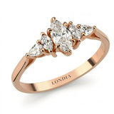 0.50 Carat Natural Marquise Cut Diamond Vintage Design Ring, 14K Gold