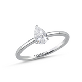 0.50 Carat Pear Cut Solitaire Diamond Ring