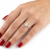 0.50 Carat Pear Cut Solitaire Diamond Ring