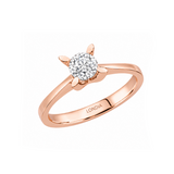0.50 Ct. Butterfly Design Solitaire Diamond Ring in 14K Gold