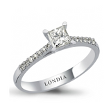 0.50 Ct. Natural Diamond Side Stone Design Ring, 14K Gold