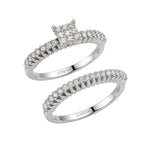Natural Diamond Wedding Ring Set