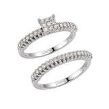 Natural Diamond Wedding Ring Set