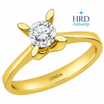 0.50 Carat F Color HRD Internationally Certified Butterfly Design Ring