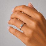 0.50 Carat F Color HRD Internationally Certified Butterfly Design Ring