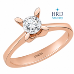 0.50 Carat F Color HRD Internationally Certified Butterfly Design Ring