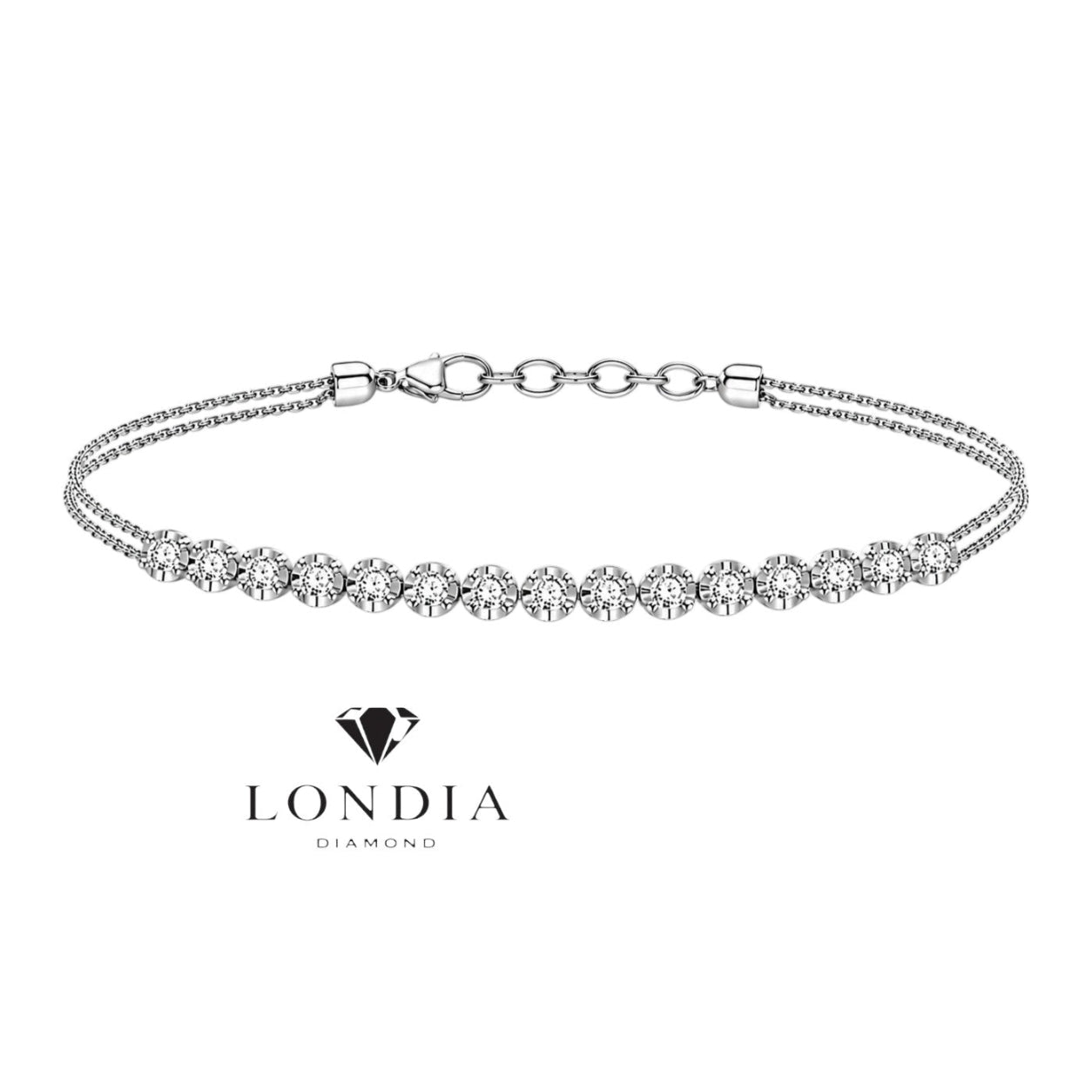 0.50 Carat Natural Diamond Crown Design Tennis Bracelet