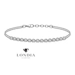 0.50 Carat Natural Diamond Crown Design Tennis Bracelet